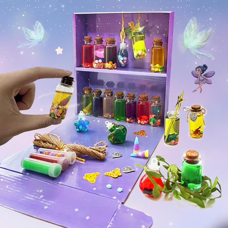 AWZNG Fairy Potion Kits for Kids,22pcs Fairy Magic Kids Mixies Potion Bottles,Creativity Art Toy for Girls, Fun Birthday Gift Toys for Girl 6 7 8 9 10 AWZNG