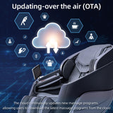 Alfine A710 Pro 2025 4D Massage Chair iRest System, Full Body Zero Gravity Recliner with SL Track, Yoga Stretching, Health Detection, APP Control, and Electric Calfrest Extension (Black) Alfine