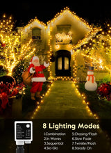 66FT 200 LED Christmas Tree Lights, Twinkle Fairy Lights String with 8 Flashing Modes String Lights for Indoor Bedroom Outdoor Christmas Trees Garland Wreath Holiday Decorations, Warm White Minetom