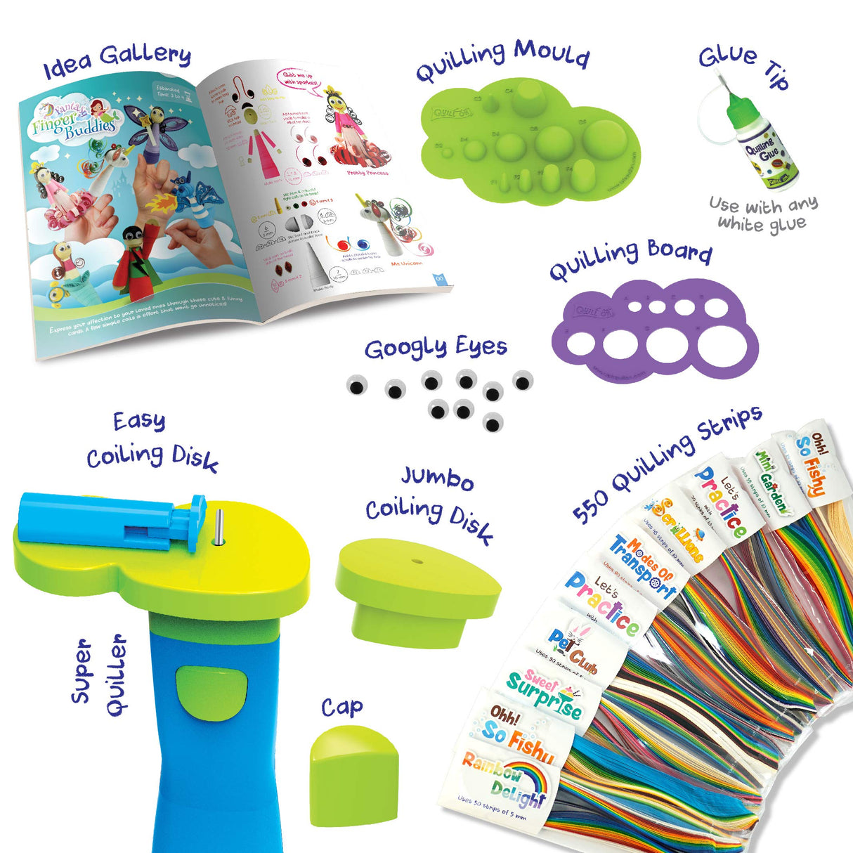 Quill On World of Paper Quilling with Electric Quilling Tool | Paper Quilling Kit | Crafts for Girls Ages 8-12 | Craft Kit | 8 Year Old Girl Birthday Gift Quill On