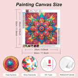 FHBUBPUP 5D Diamond Painting Kits for Adults, Mandala Diamond Art Kits for Beginners - DIY Full Drill Round Diamond Dot Gem Art Flower, Craft Gift Suitable for Home Wall Decoration 12×12Inch FHBUBPUP