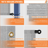 AwnPro 16' x 18' Outdoor Pergola Shade Cover Canopy for Patio Deck Porch Backyard Gazebo Replacement Shade Cover with Spaced Grommets Weighted Rods (Light Gray) AwnPro