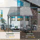 Vongrasig 10’ x 8’ Gazebo for Patio, Large Wall-Mounted Pergola Gazebo on Clearance, Outdoor Lean to Awnings for Backyard, Deck, Patio Vongrasig