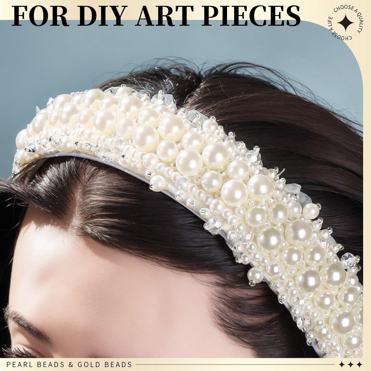 LEOBRO Pearl Beads for Bracelets, 720PCS Bracelet Making Kit for Adult, Friendship Bracelet Kits, Bracelet Bead Kits, Small Pearl Beads and Gold Beads Beading Kit for Bracelets, Jewelry Making Kit LEOBRO