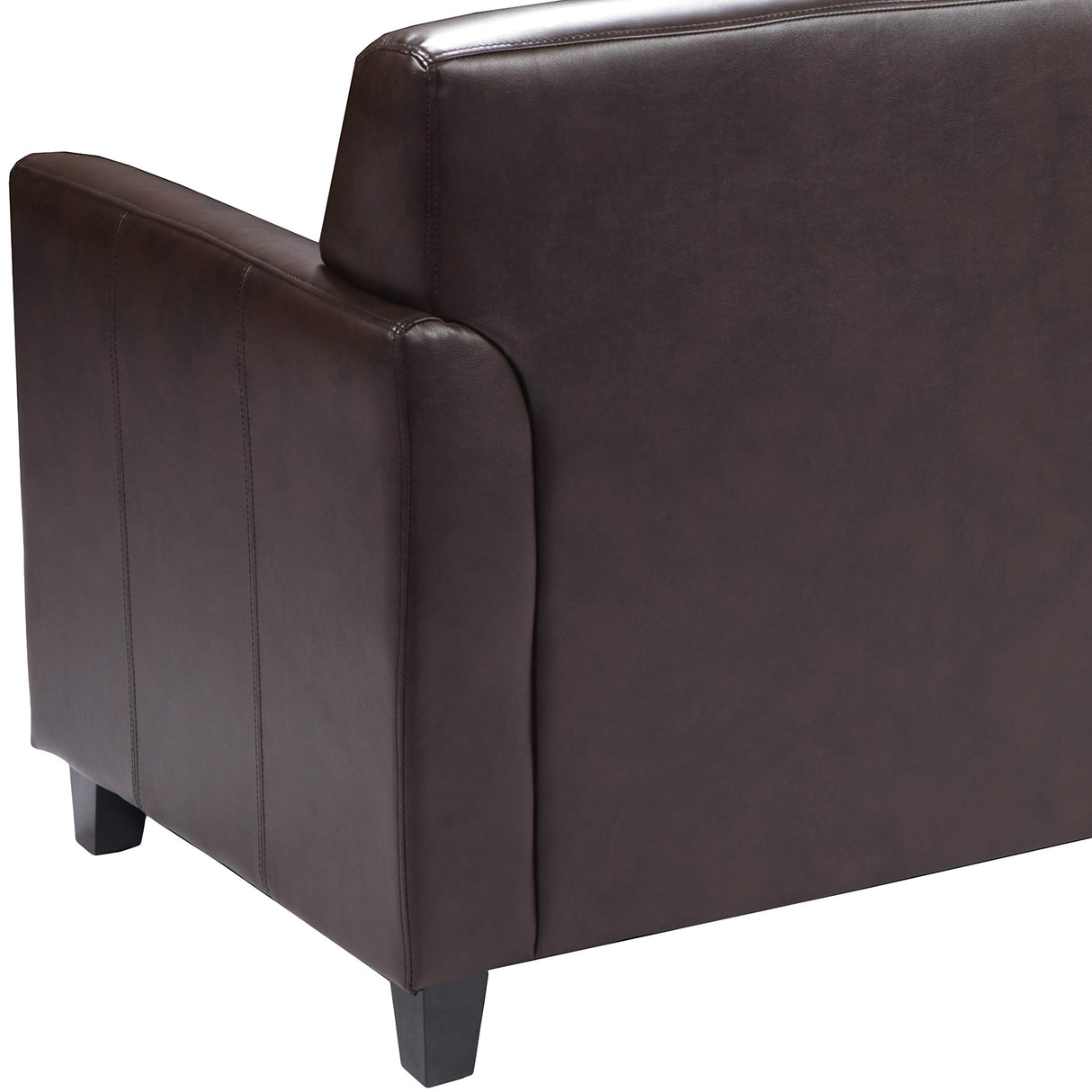 Flash Furniture HERCULES Diplomat Series Brown LeatherSoft Loveseat Flash Furniture