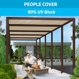 Coolaroo 90% UV Block Shade Cloth and Privacy Screen Shade Fabric Roll, 6' x 15', Wheat Coolaroo