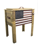 Wooden Patio Beverage Cooler for Porch, Deck or Patio - American Flag Design - 57 Qt - Backyard Expressions BACKYARD EXPRESSIONS PATIO · HOME · GARDEN