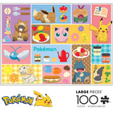 Buffalo Games - Pokemon - Treats - 100 Piece Jigsaw Puzzle for Families -Challenging Puzzle Perfect for Game Nights - Finished Size is 15.00 x 11.00 Buffalo Games