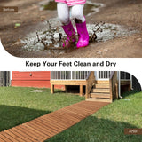 Giantex 8ft Wooden Garden Pathway 2PCS, 22" W Roll Out Hardwood Walkway with Non-Slip Surface, Tools Free Assembly, Outdoor Rustic Decorative Boardwalk Flooring Pavers for Backyard Wedding Giantex
