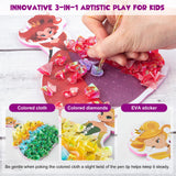 MyPixie Poke Art Kits for Girls, Arts and Crafts for Kids 4-8, DIY Creative Activity Toys, Birthday Gifts for Girls 4 5 6 7 8 9 10 (Princess) MyPixie