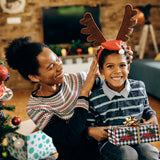 GIOLNIAY Christmas Wrapping Paper for Men Women Kids - Holiday Gift Wrap Red & Black Plaid with Truck, Black & White Plaid with Snowflake Xmas Design - 6 Jumbo Sheets, 28″×40″ Each, Easy to Store GIOLNIAY