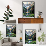 LELEMON Diamond Painting Kits,Waterfall Diamond Art for Adults,Mountain 5d Diamond Painting Kits for Adults,Scenery Diamond Art Kits with Diamond Painting Accessories for Home Wall Decor 12 x 16inch LELEMON