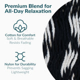 Sunnydaze Handwoven XXL Thick Cord Mayan Double Hammock for Outside - 625-Pound Capacity Heavy-Duty Outdoor Hammock - Black/Natural Sunnydaze