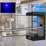 Sauna, Portable Steam Sauna, Full Size Sauna Tent for Home, Personal Sauna with 2.6L & 1000W Steamer, RGB LED Light, Remote Control, Foldable Chair, Foot Massager Roller, Mat, Suitable for Gym, Yoga Eitpaw