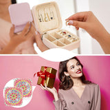 ARTopet 2PcsDIY Diamond Art Painting Jewelry Bag with Zipper Mandala Large Capacity Organizer Storage Box Special Shaped Crystal Rings Necklace Bracelet Gift Case for Women Girls ARTopet