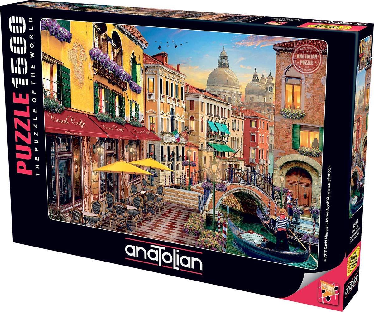 Anatolian Puzzle - Canal Cafe Venice, 1500 Piece Jigsaw Puzzle, Code: 4553