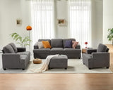 VanAcc 89 inch Sofa, Comfy Sofa Couch with Extra Deep Seats, Modern Sofa- 3 Seater Sofa Couch for Living Room Apartment Lounge, Grey Bouclé VanAcc