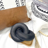 S-SNAIL-OO 2-Link Wood Chain / Knot Décor, Hand Carved Boho Bead Home Shelf Decor Suitable for Bedroom, Living Room, Coffee Table, Black S-SNAIL-OO