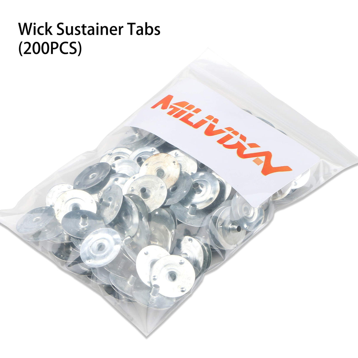 MILIVIXAY 100% Organic Hemp Candle Wick with Natural Beeswax Coating, 200 FT Spool, Standard Size (1.0mm)+ Wick Sustainer Tabs (200PCS). MILIVIXAY