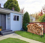 DOEWORKS Firewood Rack 8 FT 1/2 Cord Firewood Storage Rack Heavy Duty Steel Outdoor Log Rack DOEWORKS