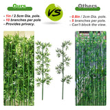 HOUSESET 4ft / 6ft Artificial Bamboo Tree 10 Pack, Fake Bamboo Plant with Encrypted Silk Leaves for Garden Yard Indoor Outdoor Decor, Privacy Waterproof Faux Plants HOUSESET