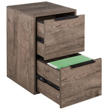 LUCYPAL 2 Drawer Wood File Cabinet,Wooden Storage Filing Cabinet with Hanging Bars for Letter Size and Home Office,Under Desk File Cabinet Assembly Required (Grey) LUCYPAL