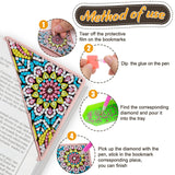 WIVICO 4 pcs Diamond Painting Bookmarks, DIY Diamond Art Kits for Adults, Book Corner - Protecting Bookmark Craft Supplies Kits for Book Lovers(Mandala) Wivico