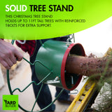 Yard Butler Santa's Helper - Easy to Use & Assemble Christmas Tree Stand - Durable & Sturdy Stand Made with Anti-Rust Steel - Beautiful Addition to Holiday Decor - 6' to 11' Trees - Green Yard Butler