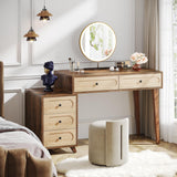 Tribesigns Vanity Desk with 5 Drawers, 51-Inch Makeup Vanity Table for Women Girls, Wooden Dressing Table Set for Makeup Room, Bedroom (Without Mirror & Stool) Tribesigns