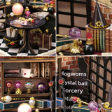 OZJAY DIY Miniature House Kit with Dust Proof Cover, 1:24 Scale Creative Room Mini DIY Wooden Dollhouse Miniature Kit for Adults Teen(Moon Magic) OZJAY