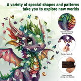 Wooden Puzzles for Adults, Dragon Wood Puzzles 200 Pieces, Irregular Animal Shaped Unique Wooden Jigsaw Puzzles, Creative Ghristmas Gift for Teenagers and Adults WHJSG