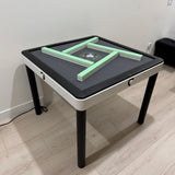SXTL T350 Chinese Style 4Legs Automatic Mahjong Table, American 110V and Plug, 8ft Cable, Includes 2 Dices, Glass Table Cover, 2 Sets Jade Style 144 Tiles (White) 四方城42号中式玉石牌麻将机 SXTL