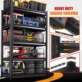 72"/59"W Garage Shelving Heavy Duty, 3000LBS Garage Storage Shelves, Adjustable Metal Shelving Unit, Easy Assembly Utility Storage Rack Shelf for Basement, Warehouse, Pantry (72"H*59"W*20"D) TXTDPL