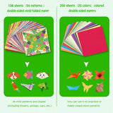 308 Sheets Origami Paper Kit, 5.5inch Craft Origami Set for Kids Ages 5-12, with 54 Patterns & Guiding Book for Beginners, Art Projects for Children Adult, Birthday Christmas Gifts for Boys&Girls Firstop