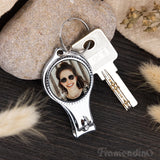 Framendino, 6 Pack Sublimation Blanks Keychains Nail Clipper Metal Bottle Opener Heat Transfer Keychain Fingernail Clipper for Birthday Graduation Gifts Framendino
