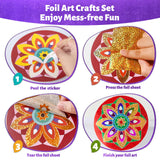 TENYEAH Foil Art for Kids, DIY Paper Craft Kit for Girls Boys Ages 8+, Fun Mandala Creative Activity Toys for Kids TENYEAH