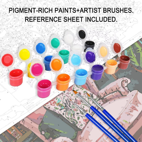 Aihonmin White Unicorn Paint by Numbers Pastel Purple Sofa Paint by Numbers Kits for Adult Beginners,Botanical Painting on Canvas Suitable for Home Wall Decor Without Framed 16''W x 20''H Aihonmin