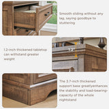 ACCOHOHO Farmhouse 5 Drawers Dresser Chests for Bedroom,46" Tall Wood Rustic Chest of Drawers with Wide Metal Handle,Natural Texture,Drawer Organizer for Bedroom,Living Room,Hallway and Entryway,LB ACCOHOHO