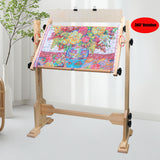 Needlework Table and Adjustable Embroidery Stand, Cross Stitch Hoop Stand, Beech Wood Tapestry Cross Stitch Embroidery Frame Holder(54.5x41.6 cm (21.5" x 16.3")) and(112.5x41.6 cm (44.3" x 16.3")) guofa