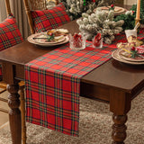 Softalker Christmas Checkered Tartan Table Runner - Red Buffalo Plaid Xmas Stain Resistant Washable Table Decoration for Dining/Parties/Holiday Decor, 13 x 70 Inch Softalker