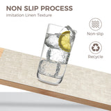 Vinyl Placemats Set of 4, Faux Leather Waterproof and Heat Resistant Place Mats, Washable Anti-Slip Table Mats with Coaster, Wipeable Placemats for Indoor & Outdoor 17" x 12" (Beige, Set of 4) NCUE