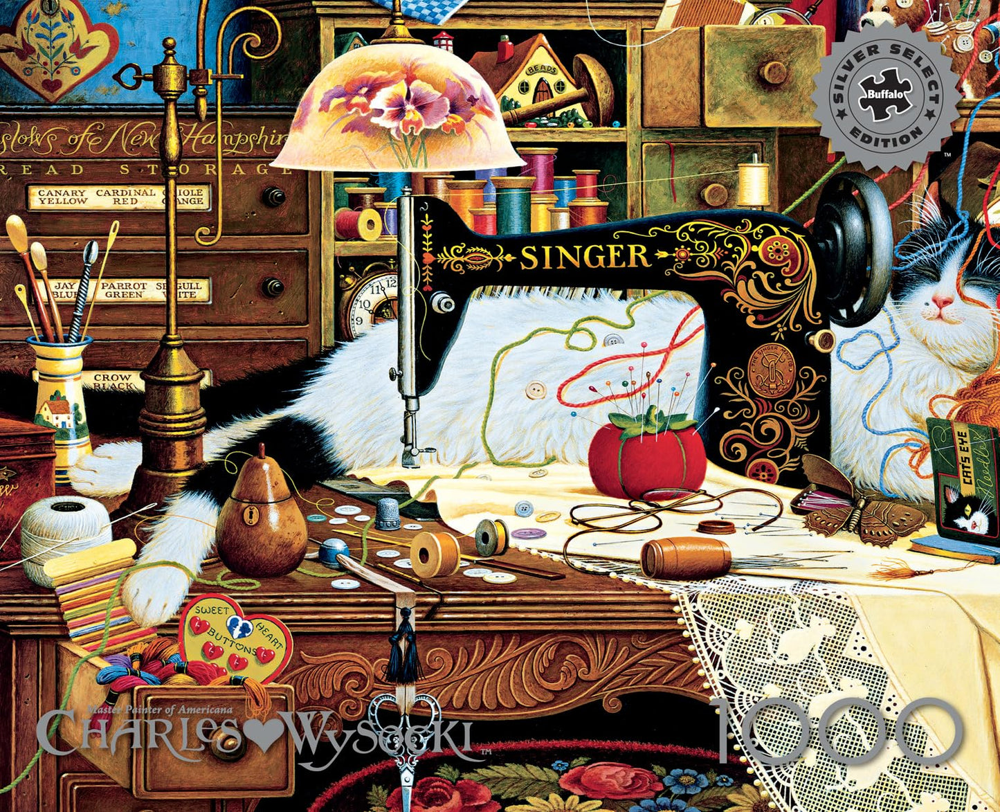 Buffalo Games - Charles Wysocki - Maggie The Messmaker - 1000 Piece Jigsaw Puzzle for Adults -Challenging Puzzle Perfect for Game Nights - Finished Size is 26.75 x 19.75