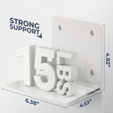 STO STO Floating Bookshelves for Wall, 4-Pack Invisible Wall-Mounted Bookshelves, Multifunctional Walls Shelves for Bedroom, Office and Library, White STO STO