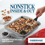 Farberware Nonstick Bakeware Nonstick Baking Pan / Nonstick Cake Pan, Square - 9 Inch, Gray Farberware