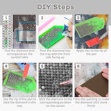 TOSTOG Wolf Diamond Art Kits for Adults, Wolf Head Forest Diamond Paintings for Adults, Full Drill Diamond Art Kits, 5D Diamond Paintings Kit Gem Painting Wall Decor and Gift 12 * 16 Inch. TOSTOG