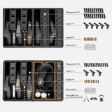 Kinghardcase Gun Cases for Handguns, 5 Pistol Case & 21 Magazine Pre-Cut Multiple Pistols Shockproof Waterproof Hard Pistol Cases with Desiccant TSA Approved Firearm Travel Case Kinghardcase