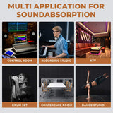 24 Pack-12 x 12 x 2 Inches Pyramid Designed Acoustic Foam Panels, Sound Proof Foam Panels Black, High Density and Fire Resistant Acoustic Panels, Sound Panels, Studio Foam for Wall and Ceiling SD SODOCT