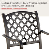 Domi 7 Pieces Patio Dining Sets All-Weather Metal Outdoor Modern Dining Sets with Table for Lawn Garden Backyard Deck with Cushions-Beige domi outdoor living