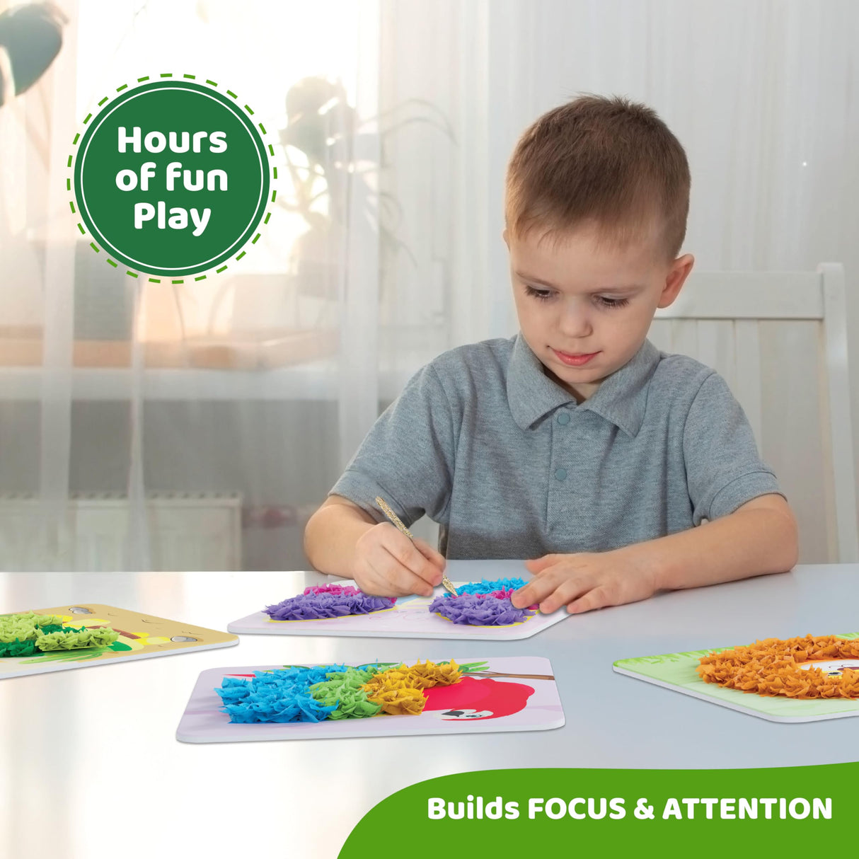 jackinthebox Poke Poke Art – Animals Theme Like Tortoise, Snail, Lion, Owl, Macaw, Butterfly, Mess-Free Sewing Art for Kids, Great Gift for Children, Toys for Girls and Boys Ages 4 5 6 7 8 jackinthebox