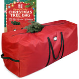 Holiday Cheer Christmas Tree Storage Bag – Heavy Duty Christmas Tree Bag Fits Up to 7.5ft Tall Artificial Christmas Tree, Waterproof with Durable Handles & Zipper – Xmas Tree Storage Bag (RED) Holiday Cheer